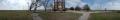 Photograph: Panoramic image of the front of St John Lutheran Church in Bartlett, …
