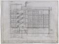 Technical Drawing: Cisco Bank and Office Building, Cisco, Texas: Longitudinal Section