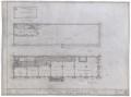 Technical Drawing: Cisco Bank and Office Building, Cisco, Texas: Roof & Fifth Floor Plans