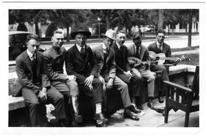 Primary view of object titled '[Fraternity Boys on Whitis Avenue in Austin]'.
