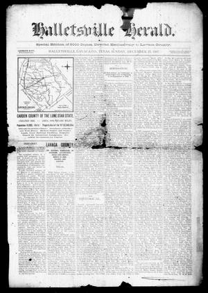 Primary view of object titled 'Halletsville Herald. (Hallettsville, Tex.), Ed. 1 Sunday, December 25, 1887'.