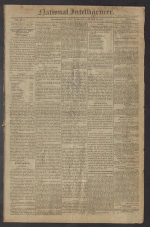 Primary view of object titled 'National Intelligencer. (Washington City [D.C.]), Vol. 13, No. 1924, Ed. 1 Tuesday, January 19, 1813'.
