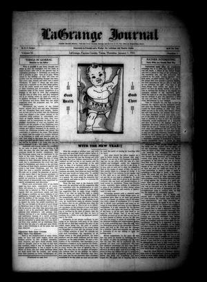 Primary view of object titled 'La Grange Journal (La Grange, Tex.), Vol. 52, No. 1, Ed. 1 Thursday, January 1, 1931'.