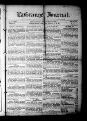 Primary view of object titled 'La Grange Journal. (La Grange, Tex.), Vol. 34, No. 5, Ed. 1 Thursday, January 30, 1913'.