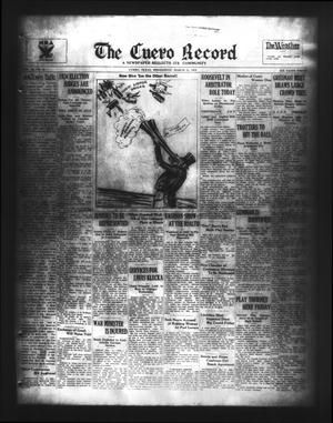 Primary view of object titled 'The Cuero Record (Cuero, Tex.), Vol. 40, No. 68, Ed. 1 Wednesday, March 21, 1934'.